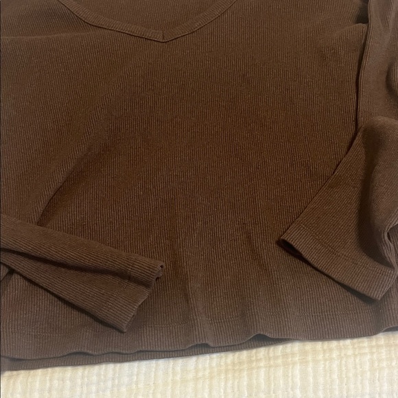 Universal Thread Brown Ribbed Knit Top - Picture 4 of 4
